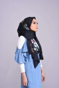 Lazuardi Embroidery in Jet Black